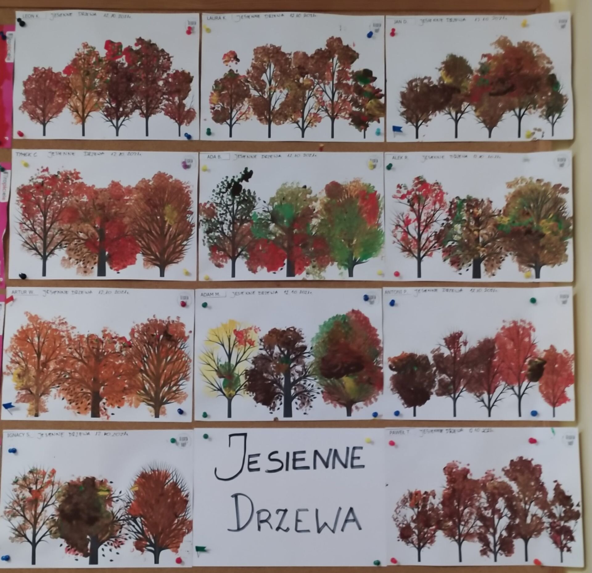 Jesienne drzewa - Jesień w parku